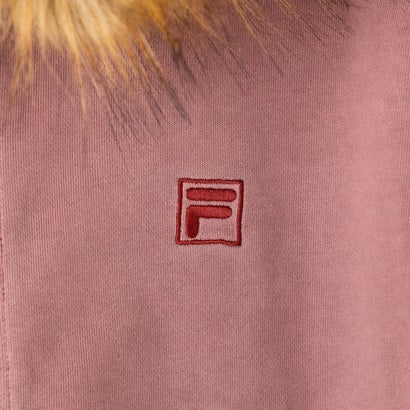 CIRCLE LOGO ZIP FUR HOODIE / サークルロゴ ジップファーフーディ / カジュアルウェア / レディース （D.RED）｜詳細画像