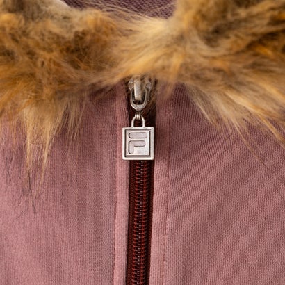 CIRCLE LOGO ZIP FUR HOODIE / サークルロゴ ジップファーフーディ / カジュアルウェア / レディース （D.RED）｜詳細画像