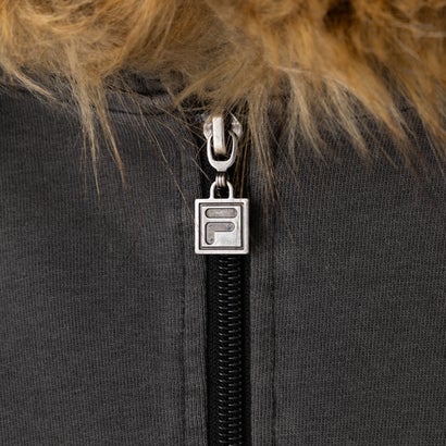 CIRCLE LOGO ZIP FUR HOODIE / サークルロゴ ジップファーフーディ / カジュアルウェア / レディース （BLACK）｜詳細画像