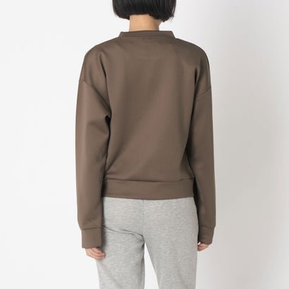 フィラ FILA DOUBLE KNIT SWEAT SHIRT / ダンボールニット スウェットシャツ / カジュアルウェア / レディース （KHAKI）｜詳細画像