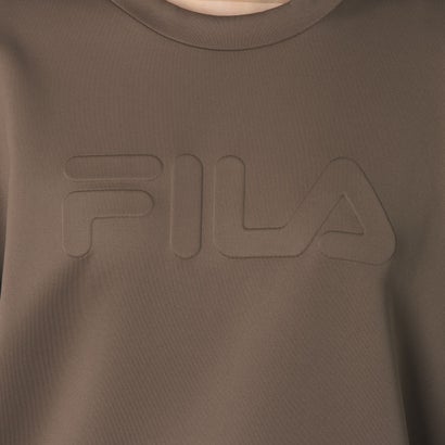 フィラ FILA DOUBLE KNIT SWEAT SHIRT / ダンボールニット スウェットシャツ / カジュアルウェア / レディース （KHAKI）｜詳細画像