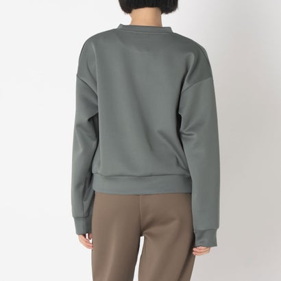 フィラ FILA DOUBLE KNIT SWEAT SHIRT / ダンボールニット スウェットシャツ / カジュアルウェア / レディース （D.GREY）｜詳細画像