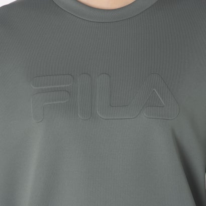 フィラ FILA DOUBLE KNIT SWEAT SHIRT / ダンボールニット スウェットシャツ / カジュアルウェア / レディース （D.GREY）｜詳細画像
