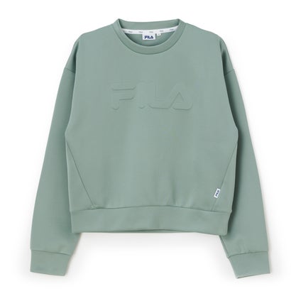 DOUBLE KNIT SWEAT SHIRT / ダンボールニット スウェットシャツ / カジュアルウェア / レディース （L.GREEN）｜詳細画像