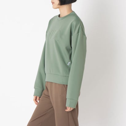 フィラ FILA DOUBLE KNIT SWEAT SHIRT / ダンボールニット スウェットシャツ / カジュアルウェア / レディース （L.GREEN）｜詳細画像