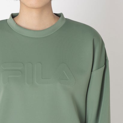 フィラ FILA DOUBLE KNIT SWEAT SHIRT / ダンボールニット スウェットシャツ / カジュアルウェア / レディース （L.GREEN）｜詳細画像