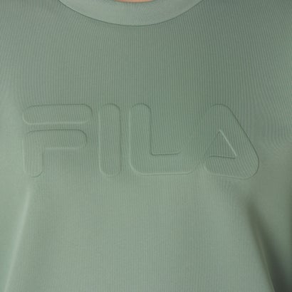 フィラ FILA DOUBLE KNIT SWEAT SHIRT / ダンボールニット スウェットシャツ / カジュアルウェア / レディース （L.GREEN）｜詳細画像