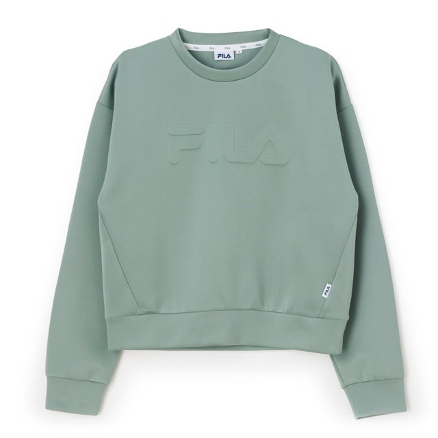 DOUBLE KNIT SWEAT SHIRT / ダンボールニット スウェットシャツ / カジュアルウェア / レディース （L.GREEN）