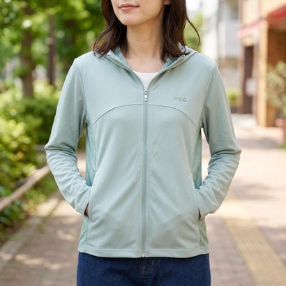 フィラ FILA DRY ZIP FOODIE / ドライ シップフーディ / カジュアルウェア / レディース （L.GREEN）｜詳細画像