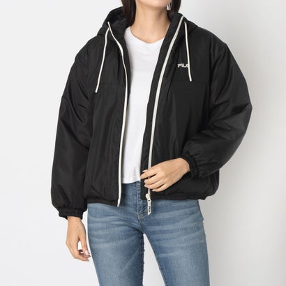 PADDED HOODIE JACKET / ナカワタ フーディジャケット / カジュアルウェア / レディース （BLACK）｜詳細画像