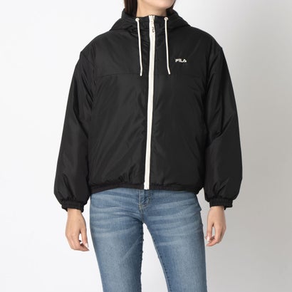 PADDED HOODIE JACKET / ナカワタ フーディジャケット / カジュアルウェア / レディース （BLACK）｜詳細画像