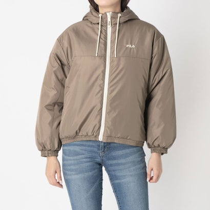 PADDED HOODIE JACKET / ナカワタ フーディジャケット / カジュアルウェア / レディース （KHAKI）｜詳細画像