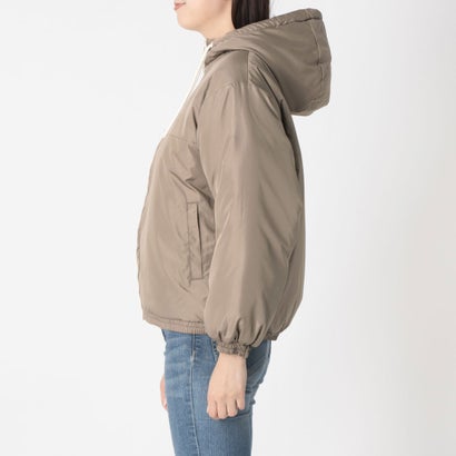 PADDED HOODIE JACKET / ナカワタ フーディジャケット / カジュアルウェア / レディース （KHAKI）｜詳細画像