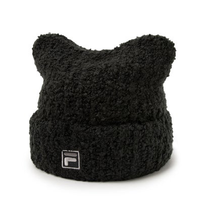 【帽子】FLU CAT KNIT WATCH  /キャットニットワッチ （ブラック）｜詳細画像
