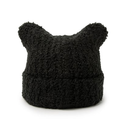 【帽子】FLU CAT KNIT WATCH  /キャットニットワッチ （ブラック）｜詳細画像