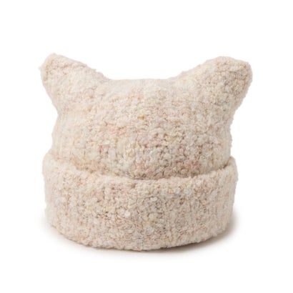 【帽子】FLU CAT KNIT WATCH  /キャットニットワッチ （ピンク）｜詳細画像