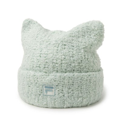 【帽子】FLU CAT KNIT WATCH  /キャットニットワッチ （ライトグリーン）｜詳細画像