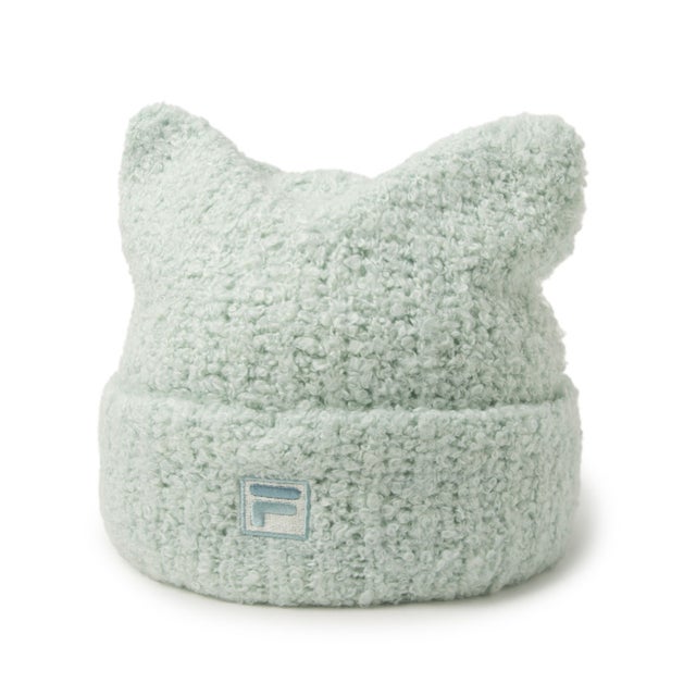 【帽子】FLU CAT KNIT WATCH  /キャットニットワッチ （ライトグリーン）