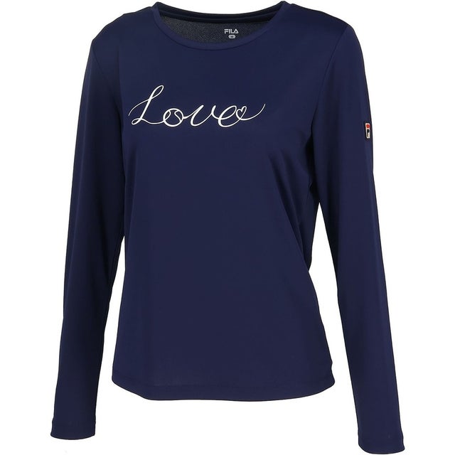 /レディス/グラフィックロングスリーブTシャツ(GRAPHIC LONG SLEEVE T-SHIRT) （フィラネイビー）