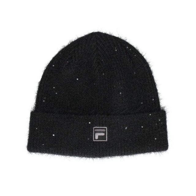 ニット帽 ビーニー ニットキャップ ワッチ スパンコール 264013203 （01BLK）