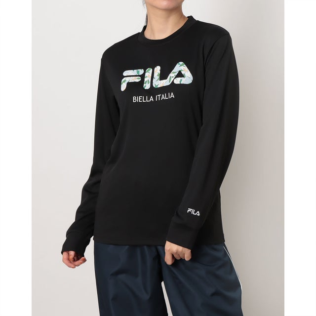 レディース 長袖機能Tシャツ LONG SLEEVE T-SHIRT CE6FAW829 （BLACK）