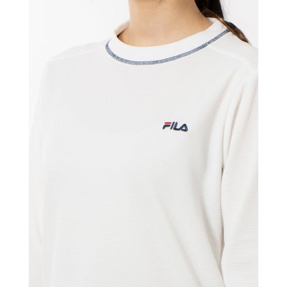 フィラ FILA レディース 長袖ワンポイントシャツ ロンT FL6757  (ホワイト)｜詳細画像