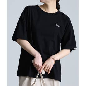 ＜FILA＞綿100％シンプルロゴTシャツ （ブラック）