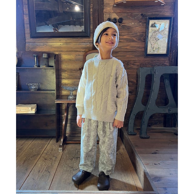 Botanical Corduroy Pants （GRAY）