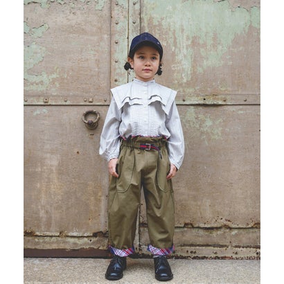 フィス FITH Striped Organic Cotton Blouse （GRAY）｜詳細画像
