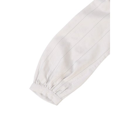 Striped Organic Cotton Blouse （GRAY）｜詳細画像
