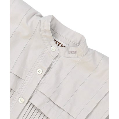 Striped Organic Cotton Blouse （GRAY）｜詳細画像
