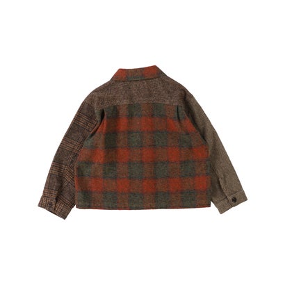 Cotton Tweed Shirt Jacket （BROWN）｜詳細画像