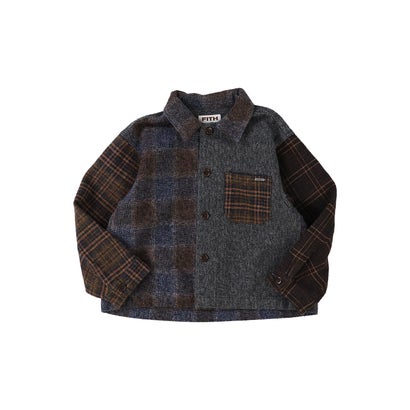 Cotton Tweed Shirt Jacket （NAVY）｜詳細画像