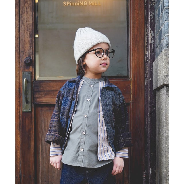 Cotton Tweed Shirt Jacket （BROWN）