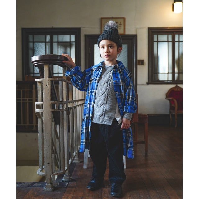 Cotton Sheersucker Corduroy Pants （BLACK）