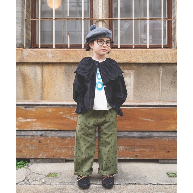 Dot Back Satin Pants （KHAKI）