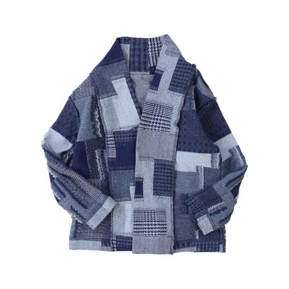 フィス FITH Patchwork Reversible Cardigan （NAVY）｜詳細画像