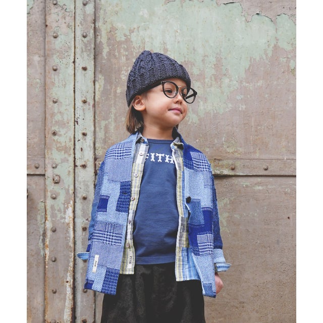 Patchwork Reversible Cardigan （NAVY）