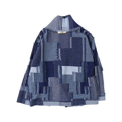 フィス FITH Patchwork Reversible Cardigan （NAVY）｜詳細画像
