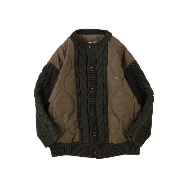 Knit Docking Blouson （KHAKI）