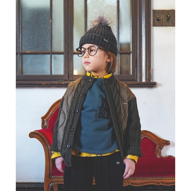 Knit Docking Blouson （KHAKI）