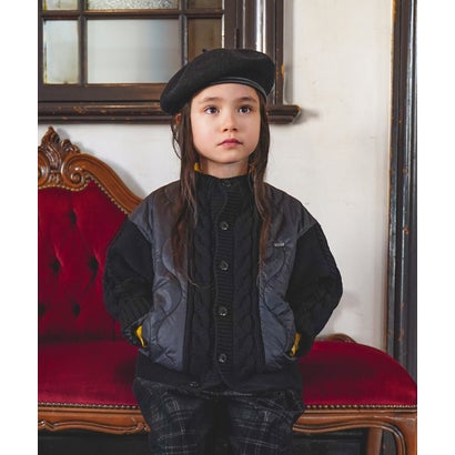 Knit Docking Blouson （BLACK）｜詳細画像