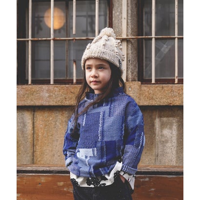フィス FITH Patchwork Mockneck Tee （NAVY）｜詳細画像