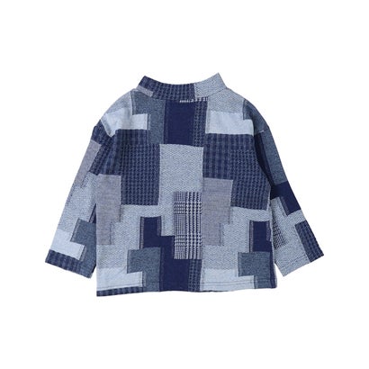フィス FITH Patchwork Mockneck Tee （NAVY）｜詳細画像