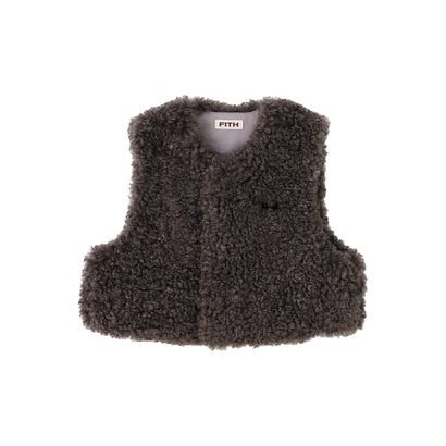 Fur Vest （CHARCOAL GRAY）｜詳細画像