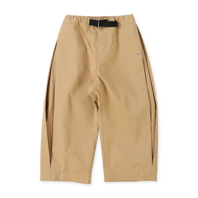 Cotton Twill Side Tuck Pants （BEIGE）