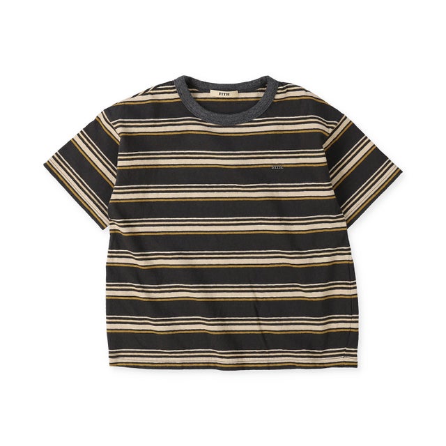 Random Striped Big Tee （CHARCOAL GRAY）
