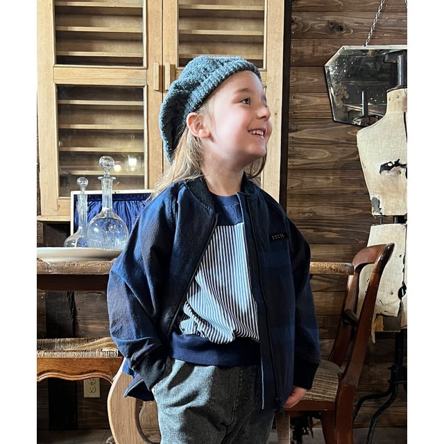 Cotton Nep Plaid Blouson （NAVY）