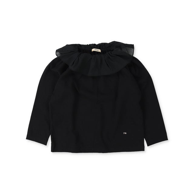 High Gauge Frill Collar Tee （BLACK）