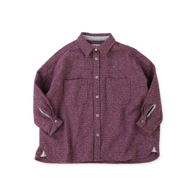 Tweed Cotton Melange Shirt （PINK）